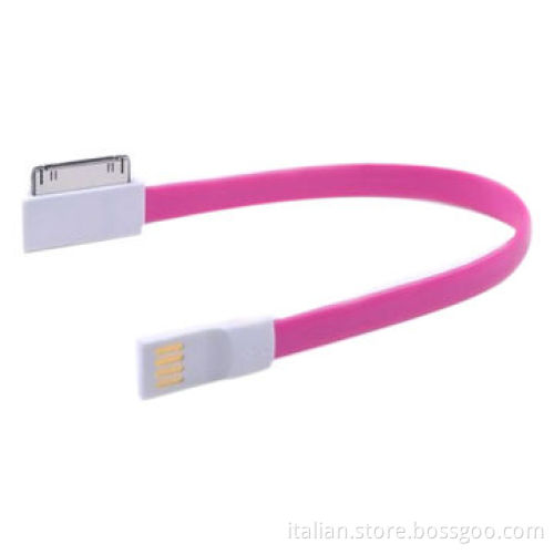 Flat USB Cable for iPhone, Available for Cellphones
